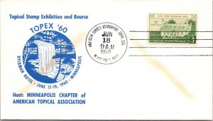 US SPECIAL EVENT CACHETED COVER TOPICAL STAMP EXHIBITION MINNEAPOLIS TOPEX '60 C