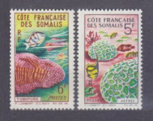 1963 Cote Francaise de Somalis 351-352 Marine fauna  4,50 €