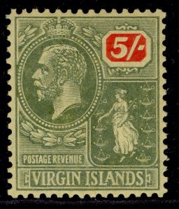 BRITISH VIRGIN ISLANDS GV SG101, 5s green & red/yellow, M MINT. Cat £28.