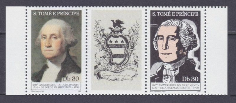 1982 Sao Tome and Principe 774-775+Tab 250 years of George Washington 6,00 €