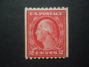1916 #487 2c Washington Pair Perf 10 Horz Type II MH OG F/VF CV $12