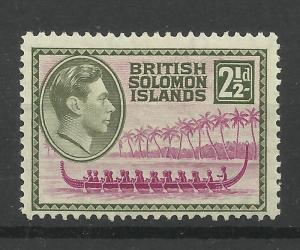 Br Solomon Is. 1939 Sg 64, 21/2d Magenta & Sage Green LM/M [1318]