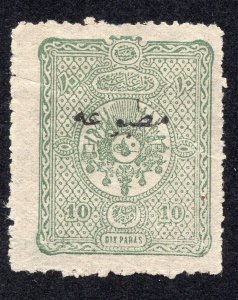 Turkey 1893 10pa gray green Newspaper, Scott P30 MNG, value = $3.75