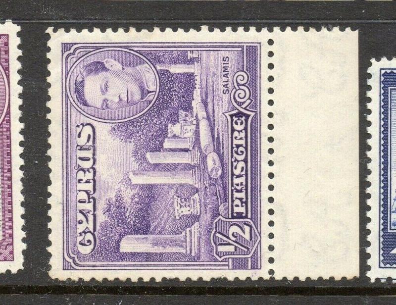 Cyprus 1938 Early Issue Fine Mint hinged Marginal 1/2p. 303654