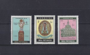 x Portuguese India 1952 MNH full set Francis Xavier Sc#517-9 SG#607-9 Mf#426-8