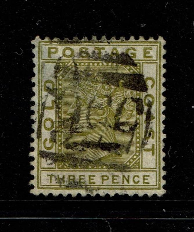 Gold Coast SG# 15a, Used, shallow side thin - S998