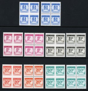 Malaysia Scott# J14-8 (SG S22-6) IMPERF Proof Blocks w/ Normal Blocks (51709)