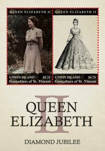 Union Island 2013 - Queen Elizabeth II Diamond Jubilee ss of 2 Stamps MNH