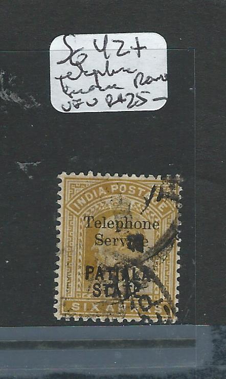 INDIA PATIALA (P2308B)  K3 6A  SG 42 SURCH TELEPHONE SERVICE  VFU