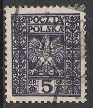 Poland #258 Coat of Arms Used Thin