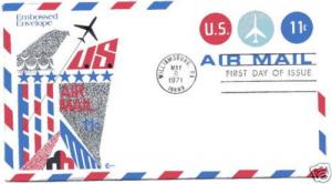 UC43 11c Jet & Circles Envelope, Cover Craft Cachets, CCC, FDC