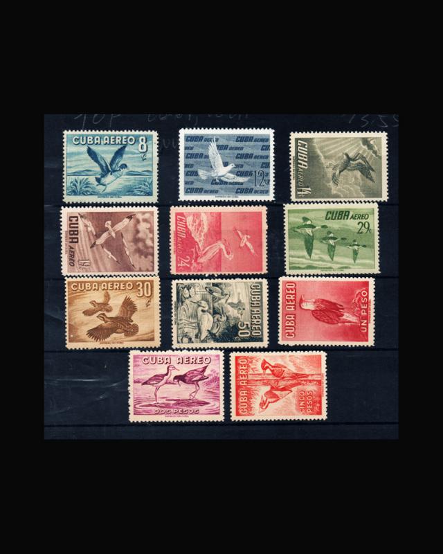 VINTAGE:CUBA 1956 OG NH PRISTINE SCOTT C136-146 LOT 1936UU