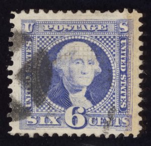 US Scott 115 Used 6c ultramarine George Washington Lot F057 bhmstamps
