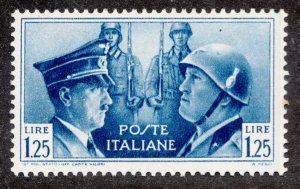 1941 Italy Sc #418 - Nazi Germany Hitler & Mussolini 1.25 L MNH stamp Cv $18