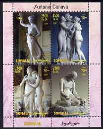 SOMALIA - 2004 - Sculptures, Canova - Perf 4v Sheet - MNH - Private Issue