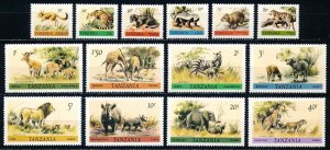 Tanzania #161-174  Set of 14 MNH