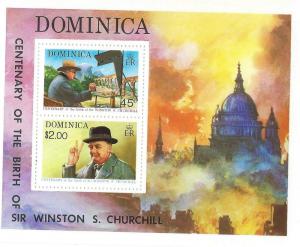 Dominica #410  Churchill Souvenir Sheet (MNH) CV $1.60