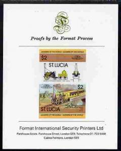 St Lucia 1983 Locomotives #1 (Leaders of the World) $2 St...