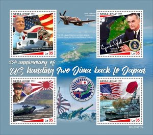 SIERRA LEONE - 2023 - Iwo Jima Returns to Japan -Perf 4v Sheet-Mint Never Hinged