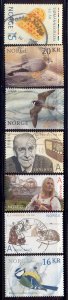 Norway - 2014 to 2017 - seven used stamps #1729/1812 $ 12.25 cv Lot # 830