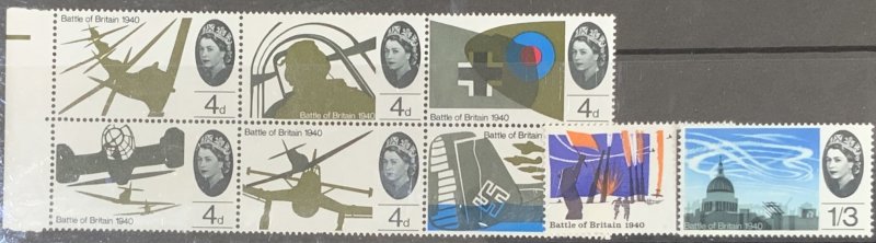GREAT BRITAIN 1965 BATTLE OF BRITAIN SET SG671a 677/8  UNMOUNTED MINT