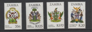 Zambia   Scott#  373-376 unused  OG   MN  hinged