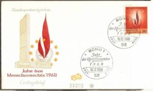 Germany 1968 Human Rights Year Flame Emblem Sc 992 Cover ++B988-27