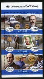 SIERRA LEONE 2023 155th ANNIVERSARY OF PAUL HARRIS ROTARY INT'L SHEET MINT NH