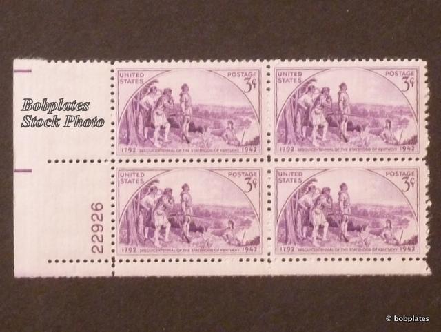 BOBPLATES US #904 Kentucky Lower Left Plate Block 22925 F-VF NH SCV=$1.75