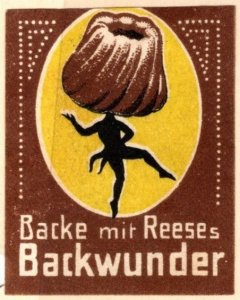 Vintage Germany Poster Stamp Bake With Reese's Baking Miracle