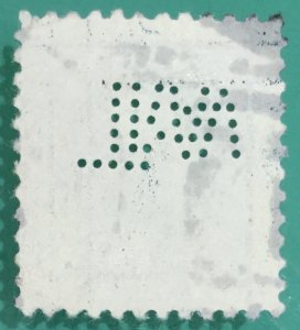 US #504 Used Perfin Single George Washington SCV $.35