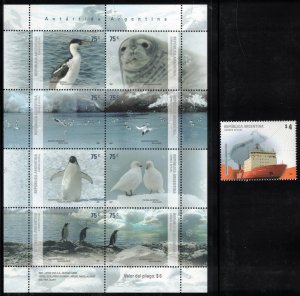 ARGENTINA 2007 Icebreaker and Antarctic Fauna; Scott 2435-36; MNH
