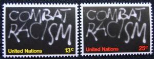 UN #287-288 MNH, 2 Singles, Combat Racism, SCV $.60 L10