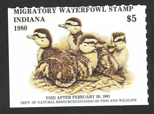 #5, Indiana State Duck stamp, SCV $8