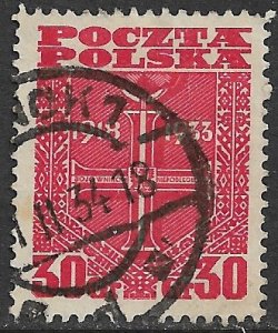 POLAND 1933 CROSS OF INDEPENDENCE Issue Sc 279 VFU