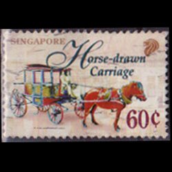 SINGAPORE 1997 - Scott# 787 Horse Carriage 60c Used