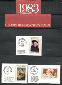 2031-2065 US Postage Commemorative Stamps (1983) In Mounts & Post Marked  MNH