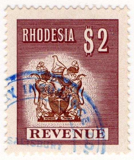 (I.B) Rhodesia Revenue : Duty Stamp $2