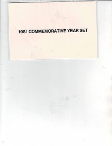 1981 US Mint Commemorative Year Set Sealed, USPS Product Face $4.14