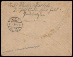 Germany 1900 China Boxer Rebellion FPN4 Tongku Feldpost Cover 70672