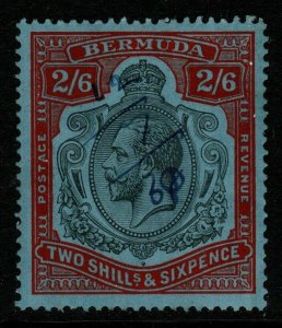 BERMUDA SG89jf 1931 2/6 DAMAGED LEAF AT BOTTOM RIGHT FISCALLY USED