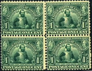 U.S. #328 MINT Block OG LH