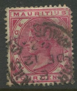 STAMP STATION PERTH Mauritius #72 QV Definitive Issue FU  Wmk 2 - 1882-1893