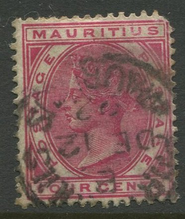 STAMP STATION PERTH Mauritius #72 QV Definitive Issue FU  Wmk 2 - 1882-1893