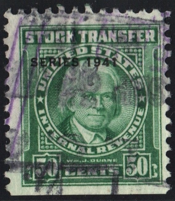 RD102 50¢ Revenue: Stock Transfer (1941) Used