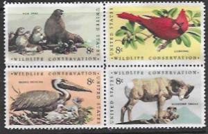 US #1464-67 Unused block - no glue.