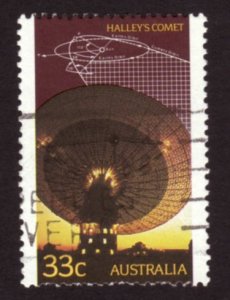 Australia 1986 Sc#982, SG#1008 33c Halley's Comet USED-Fine-NH.