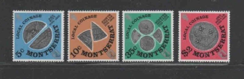 MONTSERRAT #323-326 1975 COINAGE MINT VF NH O.G