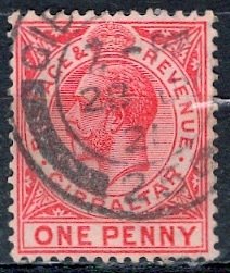 Gibraltar; 1921: Sc. # 77:  Used Single Stamp