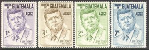 Guatemala # C299-302  John F. Kennedy Memorial (4) Mint NH